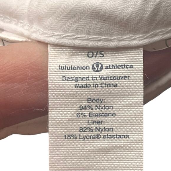 LULULEMON White Adjustable Running Hat Nylon One Size Fits All Athletic Gym Girl - Picture 7 of 8